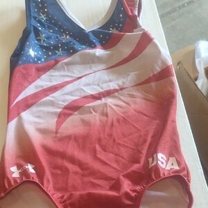 GK Elite Under Armour Gymnastics Leotard "Go For The Gold"